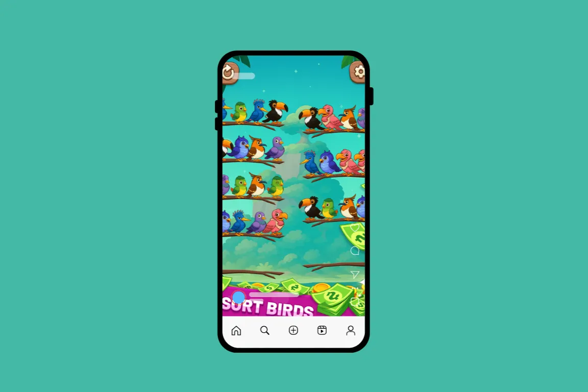 Sort color birds organize pássaros por cores e relaxe